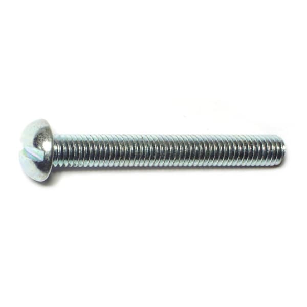 Midwest Fastener #10-32 x 1-1/2 in Slotted Round Machine Screw, Zinc Plated Steel, 24 PK 61446 - main